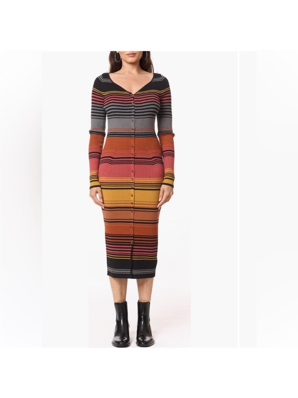 Scotch & Soda Colorful Striped Midi Dress